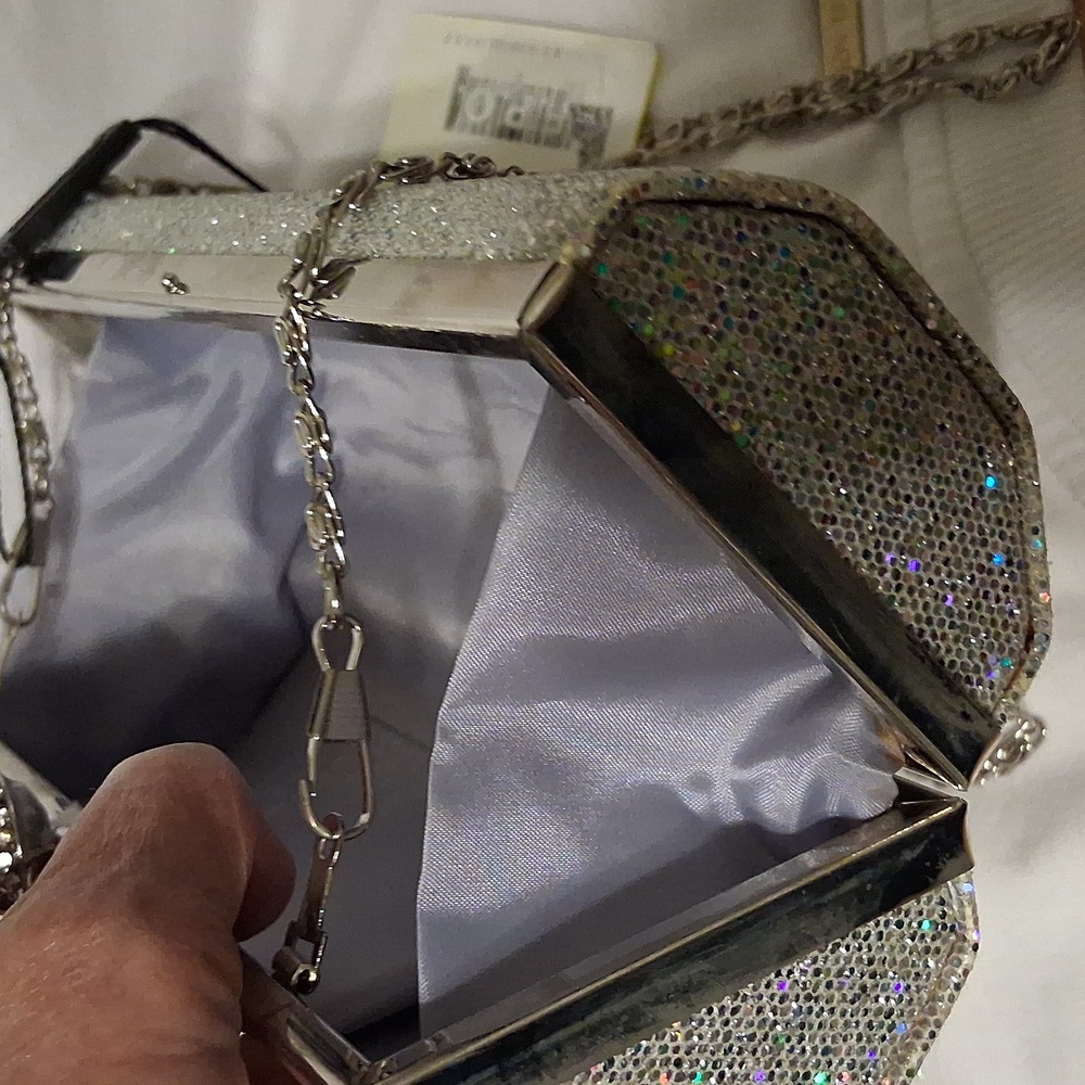 J. Furmani Silver Glitter Evening Bag - Picture 6 of 12